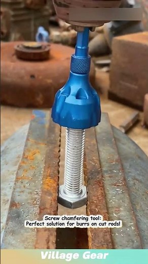 Screw chamfering tool: Perfect solution for burrs on cut rods! #tools #practical