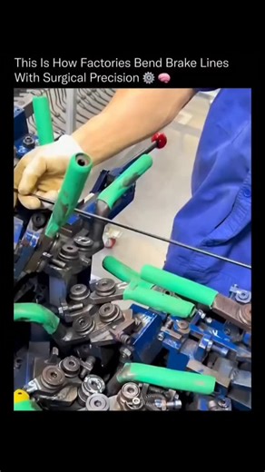 Business| investment | entrepreneur on Instagram: "This process looks effortless, but every bend has to be exact or the entire system falls apart. 🧩📐 Modern brake lines are formed using precision rollers and calibrated tooling that control angle, radius, and tension down to fractions of a millimeter. The goal is simple but unforgiving: create smooth, continuous curves that maintain internal flow strength while avoiding stress points, kinks, or weak spots. This level of accuracy matters because