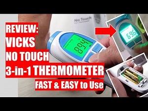 REVIEW: Costco VICKS No Touch 3-in-1 Thermometer - Fast & Easy to use! Can read Forehead & Surface