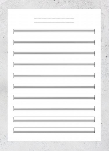 A4 - Blank Sheet Music - US Letter Printable Sheet Music Manuscript Paper - Piano Staff Paper. Blank Music Paper - Etsy