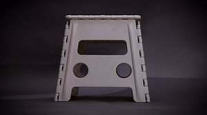 Dyforce Non-Slip Folding Step Stool - 13 inch Height Heavy Duty Foldable Stool for Adults Kids, Plastic Step Stool Camping Stepping Stool - White