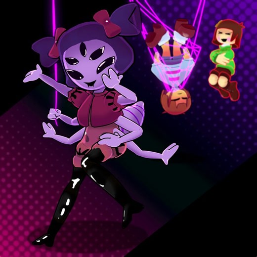 Tied Up https://t.co/iHHAf6Pen2#undertale #art #frisk #chara #fanart #undertalefanart #blender #blender3d #digitalart #muffet #spidergirl #MuffetBakeOff #animation #animated