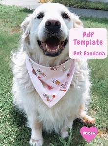 Scrunchie Dog Bandana Sewing Pattern for Beginners, Dog Scrunchie Bandana PDF, Reversible Bandana Pattern Template, Elastic Bandana PDF - Etsy