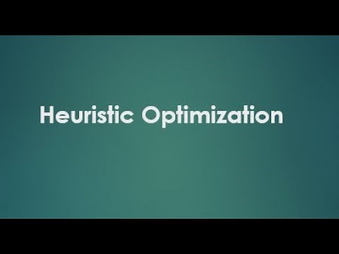 Heuristic Optimization Sample problem
