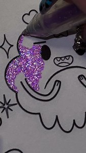 Lumpy Space Princess 💜✨ colored with the 42-set Grabie glitter pens #coloring #art #adventuretime #glitterpens #satisfying #aestheticvideos #cutevideos | Alba Leon Coloring Books