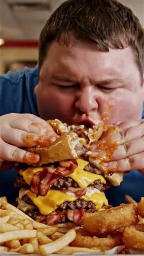 Insane 10KG Burger Eating Challenge! 😱 #foodchallenge