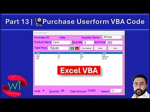 Advance Inventory | VBA Purchase Invoice Part-13 | Add & Remove , Auto Summary, Prevent Duplicates