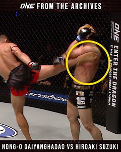 78M views · 239K reactions | When Nong-O Gaiyanghadao unleashed a DEVASTATING barrage of kicks on Hiroaki Suzuki!  The ONE Bantamweight Muay Thai World Champion defends his strap against Liam Harrison on August 26! #ONEonPrimeVideo1 | August 26 | Tickets  bit.ly/ONEFN1 | ONE Championship | Facebook