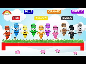 five little Crayons Jumping on the bed | Color Song | Learn Colors | Nursery Rhymes | Hogi Pinkfong