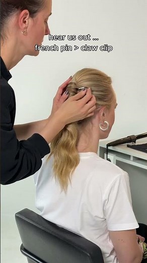 Super easy and chic French pin hairstyle