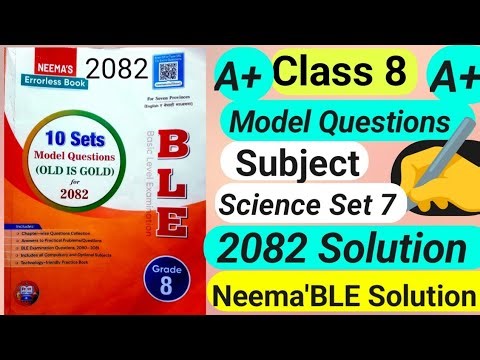 Class 8 Science Set 7Solution|| Neema'BLE Solution 2082|| #ble2082|Science Set 7 Solution2082 #ble