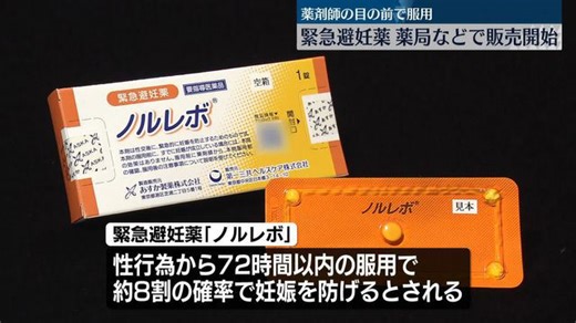 緊急避妊薬、薬局などで2日から販売開始 1箱7480円、購入に年齢制限なし 薬剤師の目の前で服用