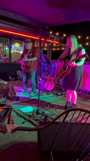 Rocking out at Jax 5th Ave!!! Our cover of “Bad Things” by Jace Everett…. True Blood, anyone? | Amy & Mr. Bill