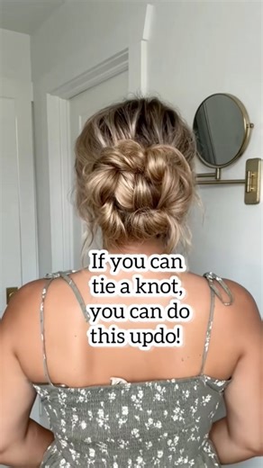 Similar to my last knotted updo! But different. Easy way to fake a fancy updo! Great for medium and long hair! #easyupdo #updohairstyles #updotutorial | Lainey Ostrom