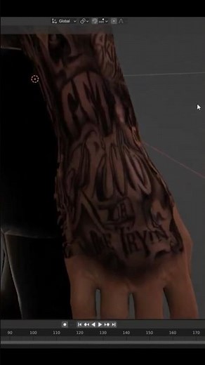 Making A Custom GTA 5 / FiveM Full Body Tattoos 🥶🔥😤 #Shorts #GTA5 #GTAV #GTARP #FiveM #blender