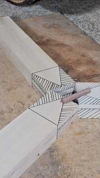 How to join wood intro a Y-shape using table saw and miter saw.#shorts #woodworking #diy
