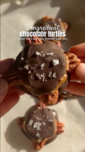 5 ingredient chocolate turtles #shorts