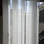 NICETOWN Patio Door Sheer Curtain - Vertical Voile Drape, Extra Wide Curtain Panel Window Treatment for Sliding Glass Door (Beige, 1 Piece, W100 x L84 inches)