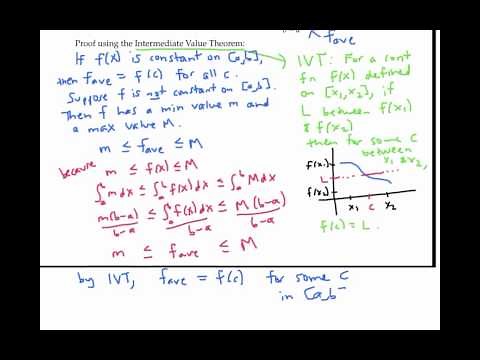 Proof of the Mean Value Theorem for Integrals