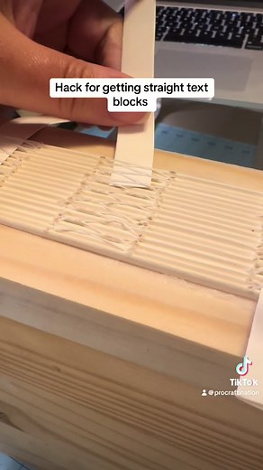 Hack for straight text blocks. Keeps me from wanting to pull my hair out and light my text blocks on fire. #bookbinding #fanfiction #bookbindingathome #crafttok