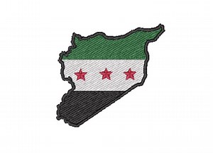 Syria Map Embroidery Design With Flag Colors - Etsy