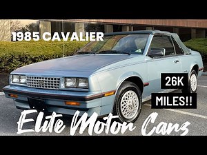 1985 Chevy Cavalier Type 10 Convertible With Only 26K Miles. For Sale By Elite Motor Cars!! Sold
