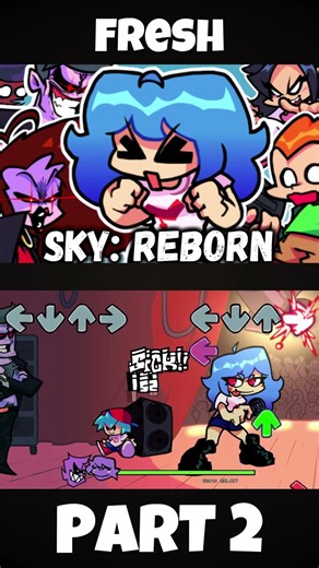 FNF - Sky: REBORN [PART 2| Fresh] [1 Million Update] (FNF MOD) #shorts