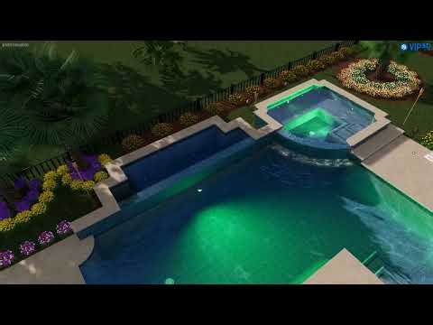 Luxury Pool & Spa Designs by Santander Pool Renovation Inc. OPtion 1 VK