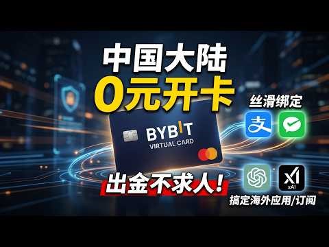 Bybit Virtual Card Opening Tutorial (China Mainland): Open your card for free / Smoothly link Ali...