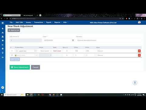 1062 Manual Stock Maintenance in BluePrimes POS