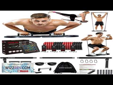HOTWAVE Push Up Board Fitness Portable Foldable 20 in 1 Push
