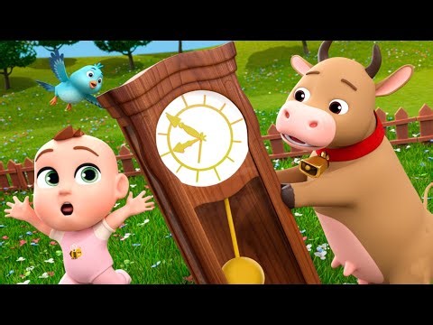 🐹 Hickory Dickory Dock Song 🎶 | Hamster Nursery Rhyme & Kids Learning Cartoon 🕒 | Fun Preschool Song