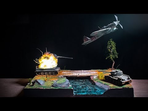 TANK BATTLE DIORAMA EPOXY RESIN HOW TO MAKE