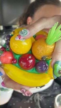 ASMR/ vintage 1950s fruit salad salt and pepper shaker 🍎 #asmr #bestlifebybrooke #uniqueasmr #relax