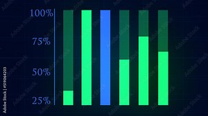 Constantly changing flickering stock graph, creative infographics animation in 60fps UHD resolution. Data Visualization. Forex trade graph.