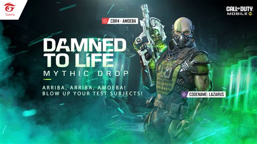 🦠 𝗗𝗔𝗠𝗡𝗘𝗗 𝗧𝗢 𝗟𝗜𝗙𝗘 𝗠𝗬𝗧𝗛𝗜𝗖 𝗗𝗥𝗢𝗣 🦠 Arriba Arriba AMOEBA! It's time to blow up your test subjects with: 🟪 Codename: Lazarus 🟥 Mythic CBR4 - Amoeba Experiment with its unique Sight, kill effects and combo kill amoeba colors! Get it from the 𝗗𝗮𝗺𝗻𝗲𝗱 𝘁𝗼 𝗟𝗶𝗳𝗲 𝗠𝘆𝘁𝗵𝗶𝗰 𝗗𝗿𝗼𝗽 - 𝗟𝗜𝗩𝗘 𝗡𝗢𝗪! ➡️ https://codmgrn.onelink.me/7EoI/PlayCODM #CODMMUNITY #CODMMythicDrawRunback #CODM2025Season9 | Garena Call of Duty Mobile