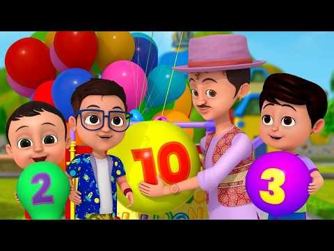 1 से 10 गिनती गुब्बारेवाला के साथ - 1 to 10 Ginti with Gubbarewala + 7 More Nursery Rhymes in Hindi