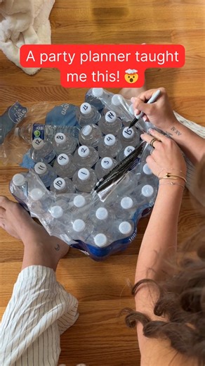 1.3M views · 1.5K reactions | Number water bottle caps so guests don't mix their drinks!  #hack #party #WaterBottle | Jamie and Blake | Facebook