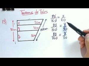 Teorema de Tales - Exercício 13 - Matemática Aplicada