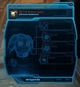 Swtor Adding Augment Slots To Gear