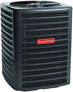 Goodman 3 Ton 36 000 BTU/h Capacity 14.3 SEER2 Air Conditioner Unit with Energy-Efficient Single-Stage Scroll Compressor and Single-Speed PSC Condenser Fan Motor GLXS4BA3610 - Includes Thermostat