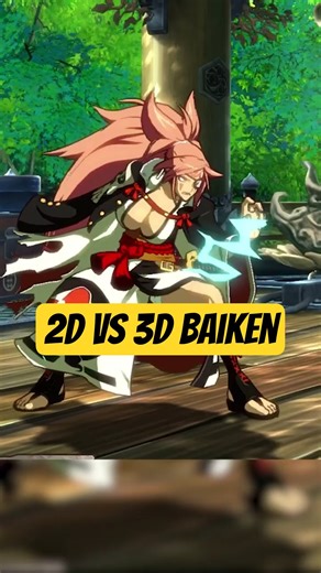 2D vs 3D - Baiken in Guilty Gear Xrd vs Samurai Shodown #guiltygear #fightinggames