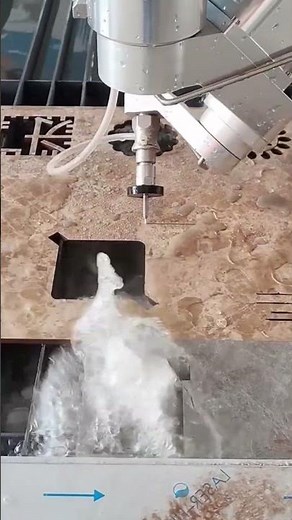 Clean and Accurate Ceramic Cutting #WaterJetCuttingProcess #TileIndustry #HighPrecisionCutting