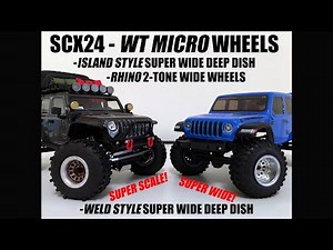 SCX24 - WT Micro Wheels: SUPER WIDE Deep Dish Island Style, 2-Tone Wide Rhino Style, Super Wide Weld