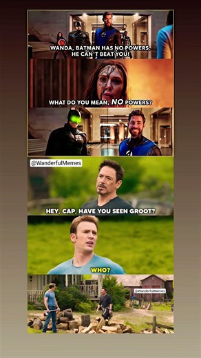 Batman Has No Powers? Wanda Disagrees 😂 | Marvel vs DC Meme #marvel #avengers #wanda #batman #shorts