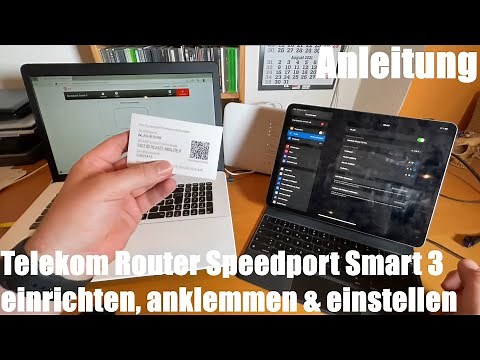 Telekom Router Speedport Smart 3 einrichten, anklemmen und einstellen DSL Router Montage Anleitung