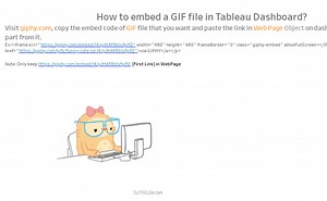 How to embed a GIF file in Tableau Dashboard?