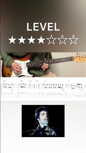 Queen - Don't Stop Me Now (guitar solo cover with tabs & chords)