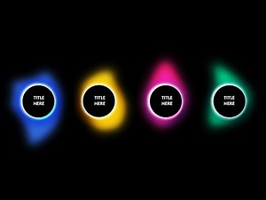 Create 4 Abstract Colorful Options in PowerPoint. Tutorial No. 915