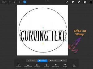 How to curve text in Procreate in 37 seconds